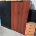 2 Door Medium Maple Storage Cabinet w/ Adjustable Shelves